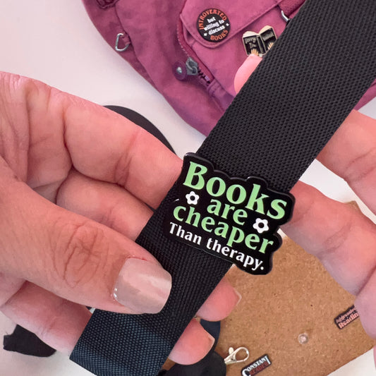 Books are Cheaper Than Therapy Pin