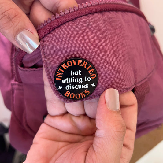 Introverted But Willing to Discuss Books Pin